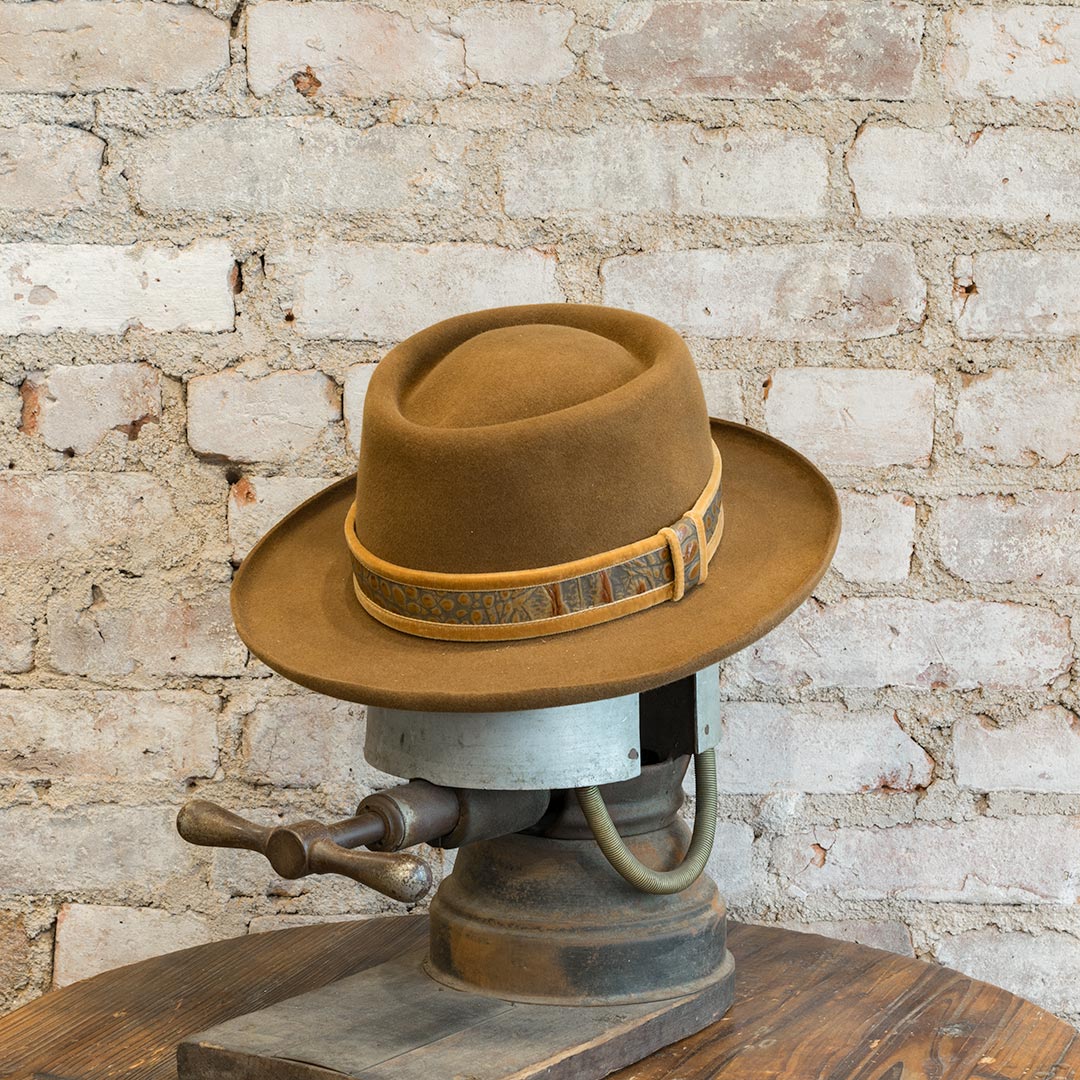 Soho Mens Leather Trilby Hat Where To Buy Mens Fedora Hats Sales